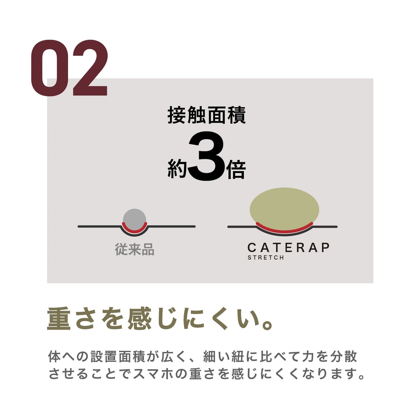 伸びる スマホストラップ CATERAP STRETCH ハンド
