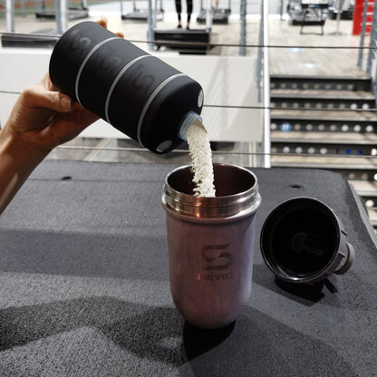 ShakeSphere プロテインパウダー スタッカブルストレージ コンテイナー85g 3オンス  シアンブルー